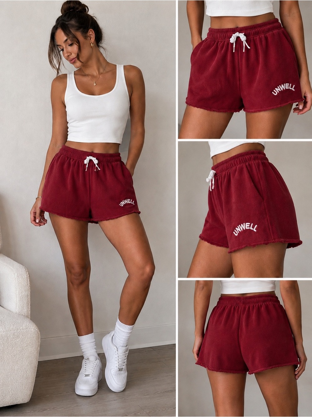 UNWELL Red Lounge Shorts ❤️